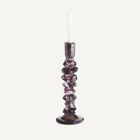 Handgeblazen glazen kandelaar, H35 cm, Qimera