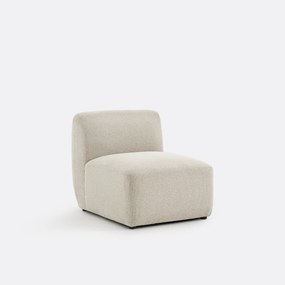 Modulaire haardstoel, stof met structuur, Jasper