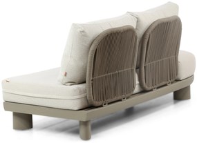 Santika Furniture Santika Guss Open Bank Rechts Organisch Aluminium/rope Grijs