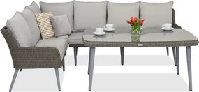 Bilbao Comida 5 Garden Point tuinmeubelen grijs