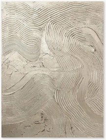 Handgeschilderd canvas Art Metallic Silver