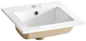 Comad Aruba White badkamermeubel 40cm met witte wastafel en kraangat eiken/wit