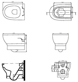 Mueller Lua compact randloos wandtoilet met softclose zitting wit