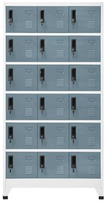 vidaXL Lockerkast 90x40x180 cm staal lichtgrijs en donkergrijs