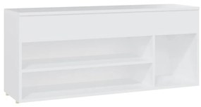 vidaXL Schoenenbank 105x30x45 cm spaanplaat wit