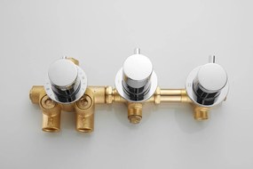 Saniclear Plus Pro inbouw regendouche met inbouw douchekop 30x30cm en staafhanddouche chroom