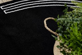 Tapijt HAMPTON Chick rond kader zwart