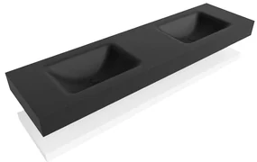 Zaro Alan badmeubel 170cm met planchet talc en vrijhangende wastafel cloud dubbel 2 kraangaten urban