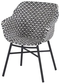 Hartman Delphine dining tuinstoel - Zwart/Wit