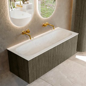 Mondiaz Kurve-dlux 120cm badmeubel shadow met 1 lade en wastafel big large midden zonder kraangat opalo
