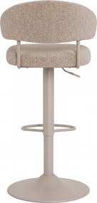 Mazzoni IRIS Latte Beige (stof Monza 60)/poot kasjmier - GESTOFFEERDE BARKRUK VOOR KEUKEN/BAR