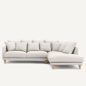 Hoekbank, in gevlekt canvas, LAZARE