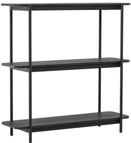Openkast Met Drie Planken Zwart - 120x40x120cm.