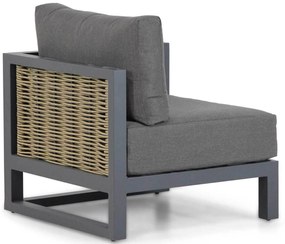 Hoek loungeset 4 personen Aluminium/wicker Grijs  Santika Furniture Santika