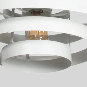 Retro hanglamp wit rond - Halo Cirque Retro E27 Binnenverlichting Lamp
