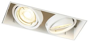 Set van 3 inbouwspots wit GU10 kantelbaar trimless 2-lichts - Oneon Modern GU10 Binnenverlichting Lamp