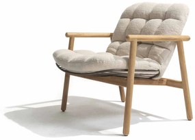 4 Seasons Outdoor Samos loungestoel teak  Loungestoel    beige weerbestendig