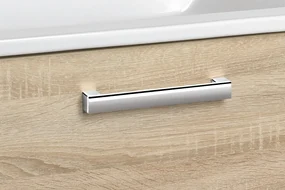 Aqualine Vega badkamermeubel met keramische wastafel 100cm eiken