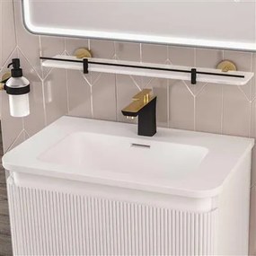 Eastbrook Catania messing glazen planchet met rand zwart mat en messing geborsteld