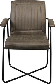 Eetkamerstoel - Henry - lederlook Soft groen