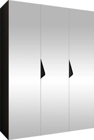 Kledingkast Hartford 629, Zwart, 202x150x52cm, 104.8 kg, Kledingkast deuren: Met scharnieren
