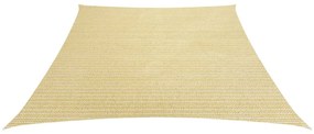 vidaXL Zonnezeil 160 g/m² 3/4x3 m HDPE beige