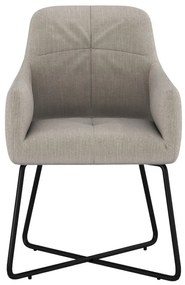 Eetkamerstoel - Arne - stof Bjorn grof geweven creme