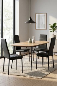 Set 4 Lauter Kunstlederen Stoelen