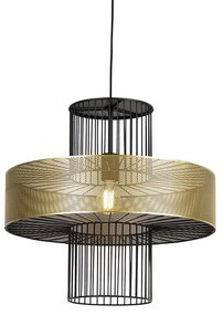 Design hanglamp goud met zwart 50 cm - Tess
