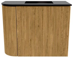 Mondiaz Joya 50cm toiletmeubel ronding links oak met wastafel faye rechts zonder kraangat urban