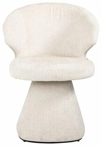 Richmond Interiors Gatsbi Design Stoel Met Stoffen Poot Beige Chenille