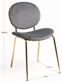 Lenor gouden fluwelen stoel