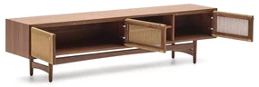Kave Home Elan Retro Tv-meubel Walnoot Met Touw - 200x40x50cm.