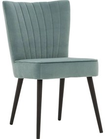 Goossens Eetkamerstoel Rob groen velvet stof leuning, urban industrieel