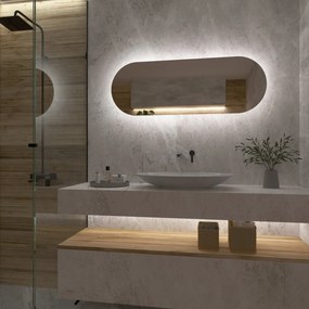Atypische spiegel met LED-verlichting G4