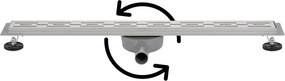 Saqu Twist Drain complete douchegoot inclusief rooster 70cm RVS