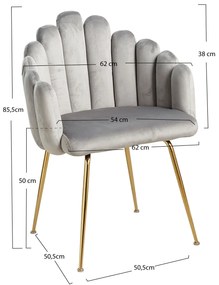 Bhoja stoel van fluweel