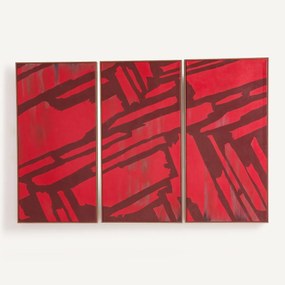 Set van 3 schilderijen, handgeschilderd, Palim