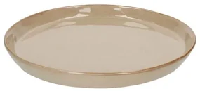 Bord reactief glazuur, steengoed, zand,Ø 26 cm