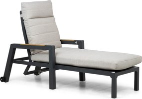 Lifestyle Garden Furniture Evora Ligbed Verstelbaar Aluminium Grijs