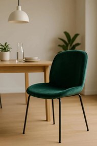 Bille Zwart Fluwelen Stoel