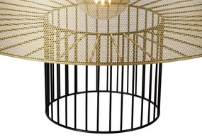 Smart hanglamp goud met zwart 50 cm incl. Wifi G95 - Tess