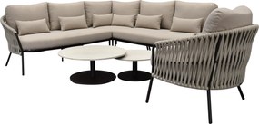 Sarenza hoek loungeset 6 delig zand rope terre frame