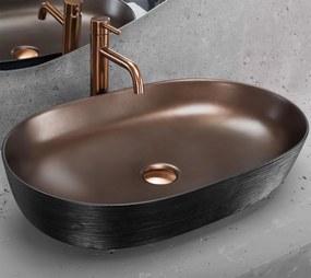 Opzetwastafel Rea Cleo 61 Copper Bush / Black