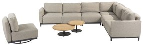 4 Seasons Outdoor Furore loungebank XL met draaifauteuil SALE  Loungeset    houtkleur weerbestendig