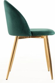 Set 4 Vint Fluwelen Golden Stoelen