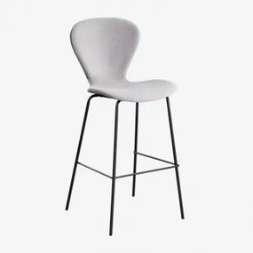 Pak Van 4 Uit Hoge Krukken ↑75 Cm & Zwart & Fluwelen Grijs – Koel & Fluwelen - Sklum