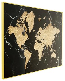 Kare Design World Map Schilderij Wereldkaart Goud