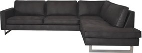 Hoekbank - Riverdance - leer Colorado - rechts - antraciet 01
