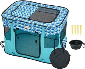 VEVOR Puppy Playpen Opvouwbaar 812 x 609 x 558 mm Puppy Run Dieren Playpen 13 x 5 cm Opvouwbare Voerbak Hondenren 600D Oxford Stof Hondenren Vrijlopende Omheining voor Kleine Middelgrote Huisdieren
